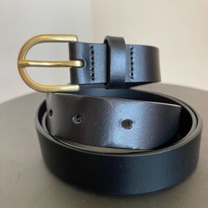 J. Crew Factory | Women’s Black 1” Leather Belt, L/XL
